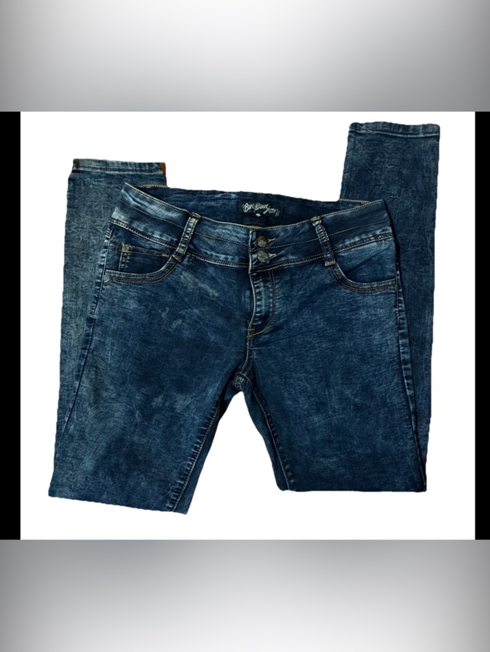 Boom Boom Jeans Dark Wash Skinny Jean in Blue